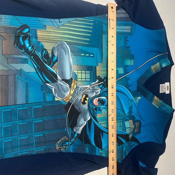 Batman Cherokee Scrubs Tooniforms DC Mens V Neck Top Size Small - Picture 4 of 7